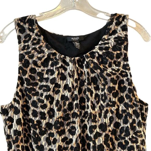 Alfani Women's 2X Leopard Print Sleeveless Tank Top Multicolor Casual - Picture 3 of 8
